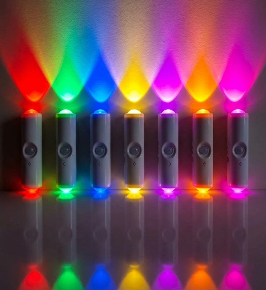 4-Pack Premium RGB Smart LED Motion Sensor Lights - Rechargeable & Magnetic Mount