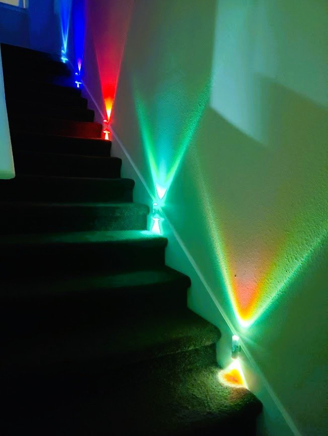 4-Pack Premium RGB Smart LED Motion Sensor Lights - Rechargeable & Magnetic Mount