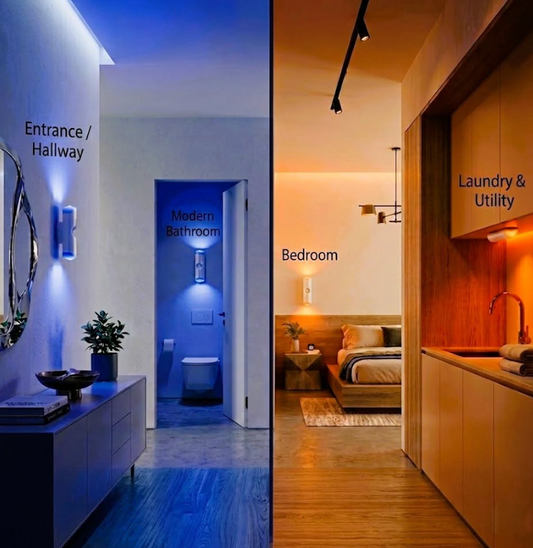 4-Pack Premium RGB Smart LED Motion Sensor Lights - Rechargeable & Magnetic Mount