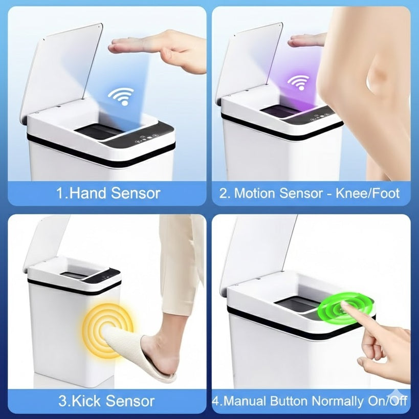 Slim Touchless Smart Sensor Trash Can (12L)